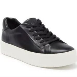 Womens Benfield B Black Leather Platform Sneakers Size 11